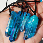 Aqua Aura Crystal Necklace - adjustable