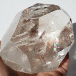 Clear Quartz crystal LARGE with rainbow inclusions